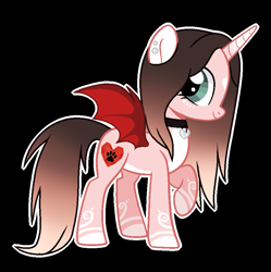 Size: 855x859 | Tagged: safe, artist:cindydreamlight, oc, oc:cindy, alicorn, bat pony, bat pony alicorn, pony, black background, race swap, simple background, solo