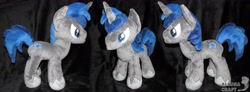 Size: 7500x2768 | Tagged: safe, artist:allunacraft, oc, pony, unicorn, absurd resolution, irl, male, photo, plushie, solo, stallion