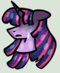 Size: 400x483 | Tagged: safe, artist:hunterthewastelander, twilight sparkle, unicorn twilight, pony, unicorn, bust, crying, female, mare, sad, solo