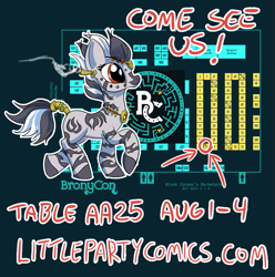 Size: 843x850 | Tagged: safe, artist:lytlethelemur, oc, oc:moeagami, zebra, bronycon, bronycon 2019, zebra oc