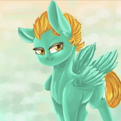 Size: 1814x1816 | Tagged: safe, artist:mrrowerscream, lightning dust, pegasus, pony, bedroom eyes, female, mare, solo