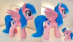 Size: 4744x2764 | Tagged: safe, artist:epicrainbowcrafts, firefly, pegasus, pony, g1, female, fluffy, g1 to g4, generation leap, irl, mare, minky, photo, plushie, solo, spread wings, standing, wings