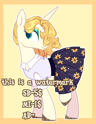 Size: 2004x2565 | Tagged: safe, artist:paradiseskeletons, oc, pony, adoptable, flower, sunflower