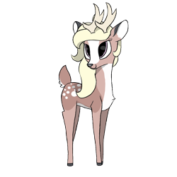 Size: 1000x1000 | Tagged: safe, artist:moon-litskies, oc, oc only, oc:moon-litskies, deer, 2020 community collab, antlers, chest fluff, derpibooru community collaboration, simple background, solo, transparent background