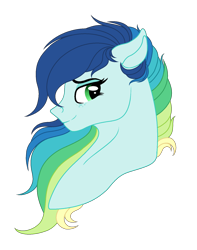 Size: 1280x1627 | Tagged: safe, artist:dawn-inspiration, oc, oc:glacial drift, pegasus, pony, bust, female, offspring, parent:rainbow dash, parent:soarin', parents:soarindash, simple background, transparent background