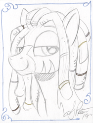 Size: 414x551 | Tagged: safe, artist:andypriceart, oc, oc:zahur, zebra, black and white, grayscale, male, monochrome, sketch, stallion