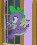 Size: 125x154 | Tagged: safe, screencap, spike, dragon, between dark and dawn, canterlot, claws, flying, male, night, solo, spread wings, tail, toes, winged spike, wings