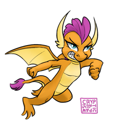 Size: 539x567 | Tagged: safe, artist:crypticpawsignals, smolder, dragon, dragoness, female, solo