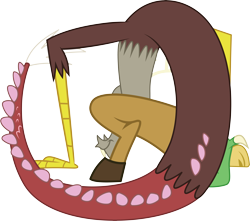 Size: 7229x6381 | Tagged: safe, artist:wissle, discord, draconequus, the return of harmony, absurd resolution, male, rear view, simple background, solo, squatting, transparent background, vector