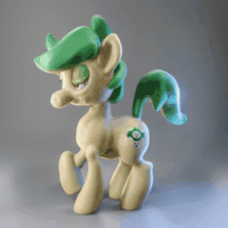 Size: 256x256 | Tagged: safe, artist:mortarroad, derpibooru exclusive, oc, oc only, earth pony, pony, 3d, animated, annoyed, blender, blender eevee, butt, dock, featureless crotch, gif, lidded eyes, male, mushroom, plot, ponified, raised hoof, raised tail, rear view, simple background, solo, tail, turntable, vinesauce, vinny (vinesauce)