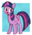 Size: 1098x1200 | Tagged: safe, artist:ch-chau, twilight sparkle, twilight sparkle (alicorn), alicorn, pony, abstract background, cute, female, looking sideways, mare, no pupils, open mouth, open smile, smiling, solo, twiabetes