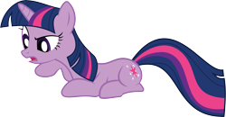 Size: 10187x5285 | Tagged: safe, artist:wissle, twilight sparkle, unicorn twilight, pony, unicorn, friendship is magic, absurd resolution, female, lying down, mare, open mouth, prone, simple background, solo, thinking, transparent background, vector