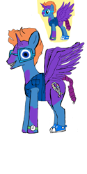 Size: 1080x2160 | Tagged: safe, oc, oc only, alicorn, pony, alicorn oc, clothes, glasses, grin, male, shoes, simple background, smiling, solo, spread wings, stallion, wat, watch, white background, wings