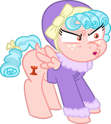 Size: 2287x2565 | Tagged: safe, artist:poniidesu, cozy glow, pegasus, pony, frenemies (episode), blue hair, bow, clothes, cozy glow is best facemaker, cozy glow is not amused, cozybetes, curly mane, cute, dock, eyelashes, female, filly, foal, freckles, high res, simple background, solo, transparent background, wings