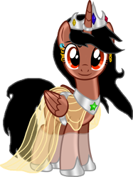 Size: 2992x4008 | Tagged: safe, artist:crisostomo-ibarra, oc, oc only, oc:princess fantasy star, alicorn, pony, 2020 community collab, alicorn oc, crown, derpibooru community collaboration, ear piercing, earring, female, horn, horn ring, jewelry, looking at you, mare, piercing, regalia, simple background, solo, transparent background