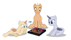 Size: 4672x2608 | Tagged: safe, artist:doraair, oc, oc only, alicorn, pony, alicorn oc, base, board game, lying down, simple background, sitting, transparent background