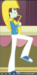 Size: 374x766 | Tagged: safe, screencap, equestria girls, friendship games, chs rally song, clothes, cropped, male, musical instrument, shoes, sousaphone, tuba