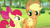 Size: 1920x1080 | Tagged: safe, derpibooru import, screencap, apple bloom, applejack, earth pony, pony, going to seed, adorabloom, apple bloom's bow, applejack's hat, bow, cowboy hat, cute, duo, duo female, female, filly, hair bow, hat, jackabetes, mare, smiling