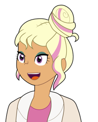 Size: 1245x1548 | Tagged: safe, artist:berrypunchrules, chestnut magnifico, equestria girls, movie magic, spoiler:eqg specials, bust, eyeshadow, female, makeup, open mouth, solo