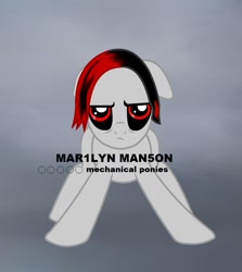 Size: 820x920 | Tagged: safe, artist:koscielny, pony, album, album cover, marilyn manson, parody, ponified, ponified album cover, solo