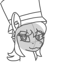 Size: 818x1010 | Tagged: safe, artist:anthroponiessfm, pony, a hat in time, explicit source, hat, hat kid, ponified, sketch, smug