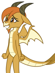 Size: 2194x2909 | Tagged: safe, artist:sketchmcreations, ocellus, changedling, changeling, dragon, uprooted, cute, diaocelles, disguise, disguised changeling, dragon ocellus, dragonellus, dragoness, female, simple background, smiling, solo, transparent background, vector