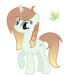 Size: 1577x1697 | Tagged: safe, artist:darbypop1, oc, oc:pastel leaf, pony, unicorn, female, mare, simple background, solo, transparent background