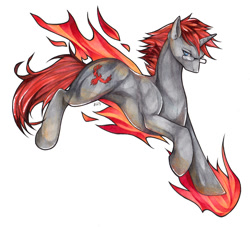 Size: 800x726 | Tagged: safe, artist:greyradian, oc, oc only, oc:fire mane, pony, glasses, simple background, solo