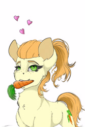 Size: 2000x3000 | Tagged: safe, artist:skitsroom, carrot top, golden harvest, earth pony, pony, carrot, female, food, mare, mouth hold, solo