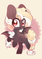 Size: 1900x2650 | Tagged: safe, artist:boogiebirch, oc, oc:macaron dreams, bat pony, bat pony oc, bat wings, braided tail, chibi, cute, tongue out, wings, ych result