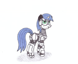 Size: 1280x1057 | Tagged: safe, artist:zocidem, oc, pony, robot, robot pony, android, simple background, solo, technology, traditional art, usb, usb port, white background