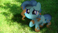 Size: 1192x670 | Tagged: safe, artist:bastbrushie, artist:vbastv, petunia paleo, pony, dirty, garden, irl, photo, ponies in real life