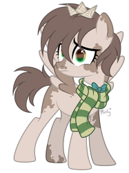 Size: 1280x1707 | Tagged: safe, artist:mintoria, oc, oc:spryte, pegasus, pony, bowtie, clothes, female, mare, paper boat, scarf, simple background, solo, transparent background