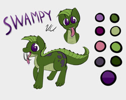 Size: 1500x1200 | Tagged: safe, artist:voraciouscutie, oc, oc:swampy, original species, reference sheet, swamp monster