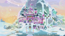 Size: 800x450 | Tagged: safe, screencap, the hearth's warming club, animated, gif, hearth's warming eve, no pony, school of friendship, snow