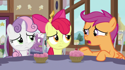 Size: 1920x1080 | Tagged: safe, screencap, apple bloom, scootaloo, sweetie belle, pony, the last crusade, cutie mark crusaders