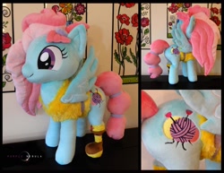 Size: 1280x990 | Tagged: safe, artist:purplenebulastudios, kerfuffle, pony, rainbow roadtrip, irl, photo, plushie, solo