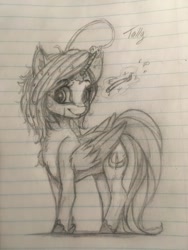 Size: 678x904 | Tagged: safe, artist:miokomata, oc, oc only, oc:dazzling talents, alicorn, pony, alicorn oc, female, lined paper, looking at you, magic, mare, simple background, sketch, telekinesis, traditional art