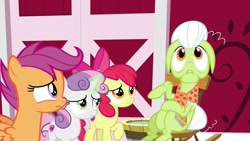 Size: 1920x1080 | Tagged: safe, screencap, apple bloom, granny smith, scootaloo, sweetie belle, pony, the big mac question, cutie mark crusaders, magic