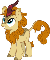 Size: 893x1080 | Tagged: safe, artist:iknowpony, autumn afternoon, kirin, sounds of silence, .svg available, background kirin, cute, kirinbetes, male, simple background, smiling, solo, transparent background, vector