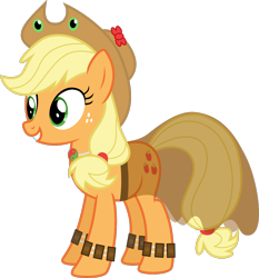 Size: 1006x1078 | Tagged: safe, artist:iknowpony, derpibooru import, applejack, earth pony, pony, .svg available, clothes, dress, female, mare, simple background, smiling, solo, transparent background, vector