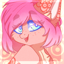 Size: 1000x1000 | Tagged: safe, artist:honeybbear, oc, oc:may-mya, pony, bust, female, mare, portrait, solo