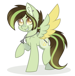 Size: 1024x1045 | Tagged: safe, artist:doucella, oc, oc only, oc:akane, pegasus, pony, chest fluff, female, mare, simple background, solo, transparent background, two toned wings, wings