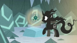 Size: 1920x1080 | Tagged: safe, screencap, gusty, gusty the great, pony, unicorn, frenemies (episode), bell, female, grogar's bell, mare, silhouette