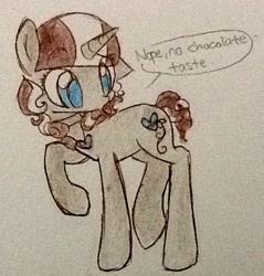 Size: 500x524 | Tagged: safe, oc, oc:lovelace, pony, unicorn, ask lovelace, female, mare, solo, traditional art