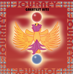 Size: 1264x1281 | Tagged: safe, artist:grapefruitface1, derpibooru exclusive, scootaloo, pegasus, pony, album cover, female, filly, flying, happy birthday mlp:fim, journey (band), mlp fim's ninth anniversary, music reference, ponified, ponified album cover, scootaloo can fly, updated