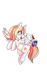 Size: 1654x2598 | Tagged: source needed, useless source url, safe, artist:grodiechan, oc, oc:apricot drift, oc:santa pone, pegasus, shark