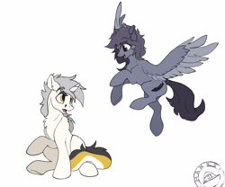 Size: 2048x1704 | Tagged: safe, artist:hankspg, oc, oc:kate, oc:kej, pegasus, pony, unicorn, female, k+k, male, oc x oc, race swap, shipping, straight