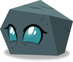 Size: 966x816 | Tagged: safe, artist:frownfactory, ocellus, changedling, changeling, uprooted, .svg available, disguise, disguised changeling, female, rock, rockellus, simple background, solo, svg, transparent background, vector