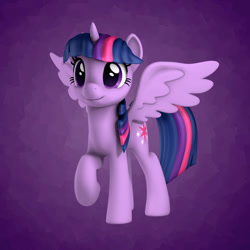 Size: 1000x1000 | Tagged: safe, artist:netburst-celeron, twilight sparkle, twilight sparkle (alicorn), alicorn, pony, 3d, blender, gimp, solo